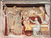 GIOVANNI DA MILANO The Birth of the Virgin sg oil painting